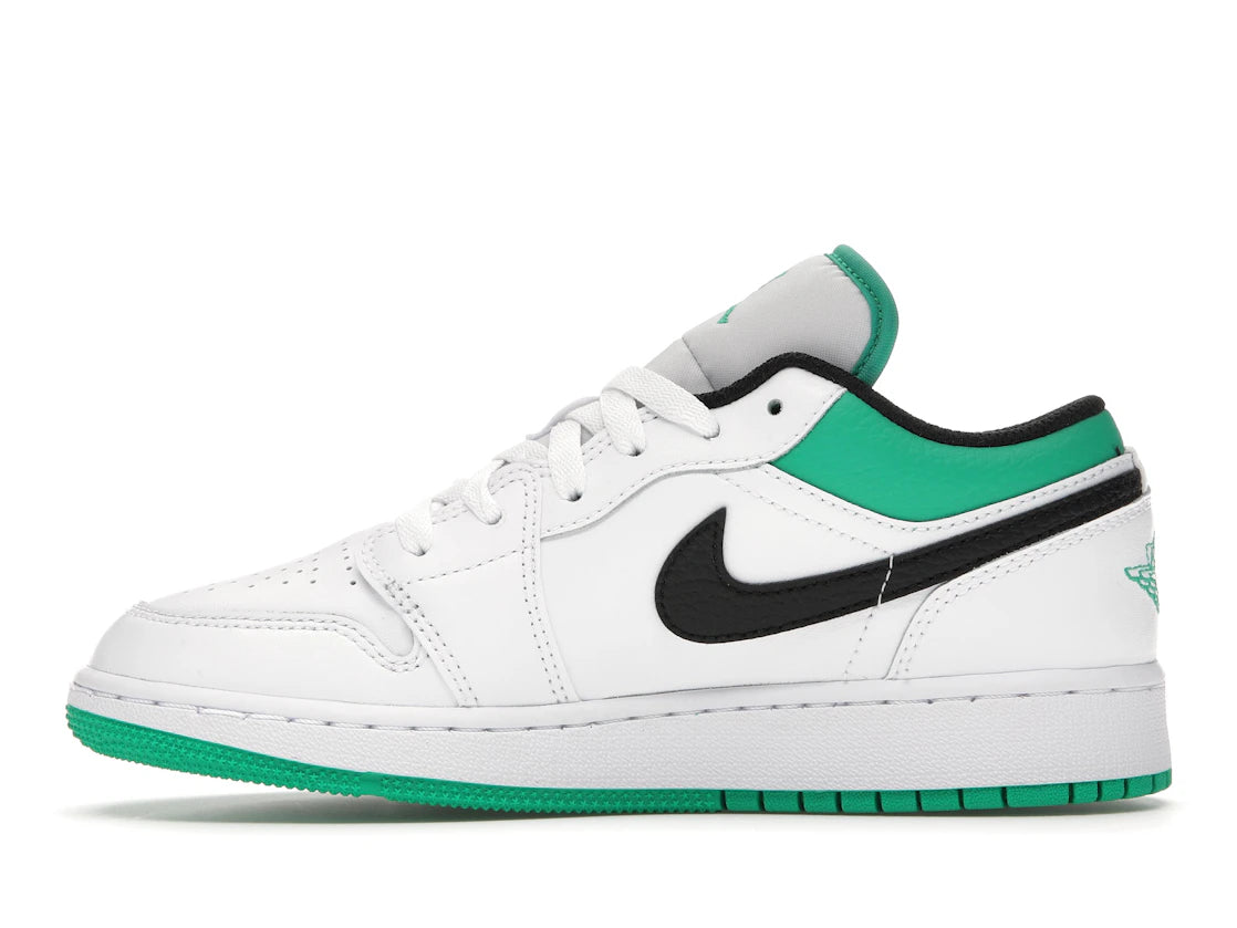 512544 Air Jordan 1 Low GS 'White Lucky Green'