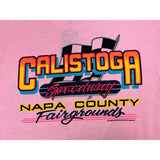 (1989) Outlaws of Calistoga Speedway Napa County Pink T-Shirt