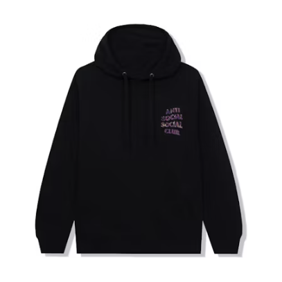 557616 Anti Social Social Club Layer Lock Hoodie Black