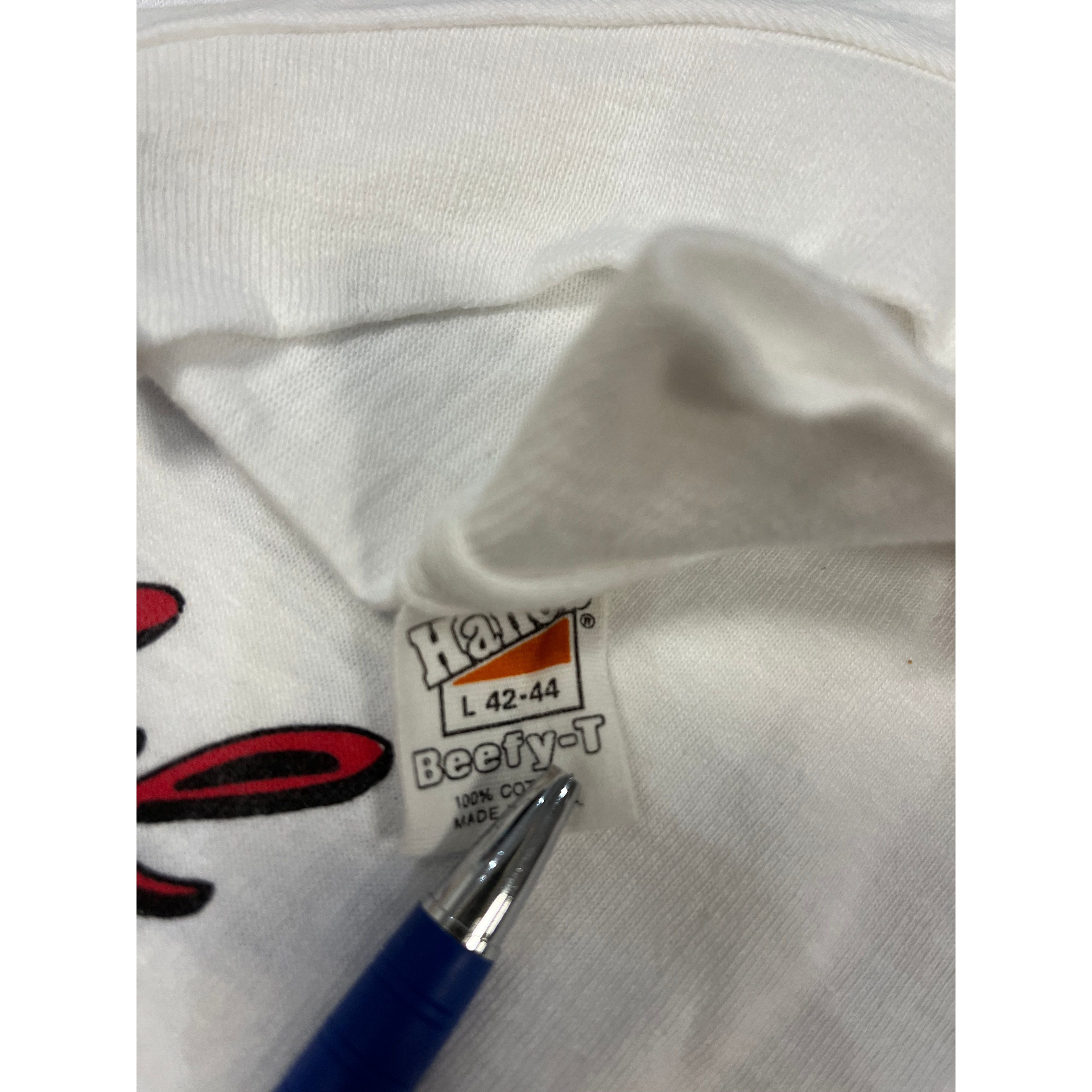 268866 (1979) Cowboy 'The Bold Bandit' Cartoon Stock Racing T-Shirt L