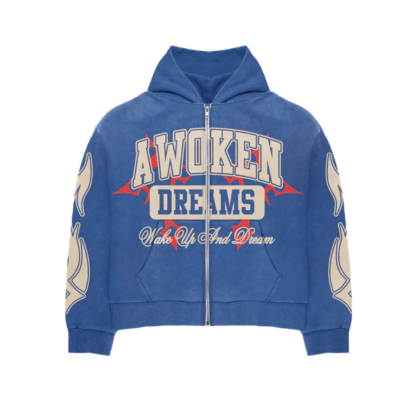 774256 Awoken Dreams Wake Up And Dream Zip Acid Blue