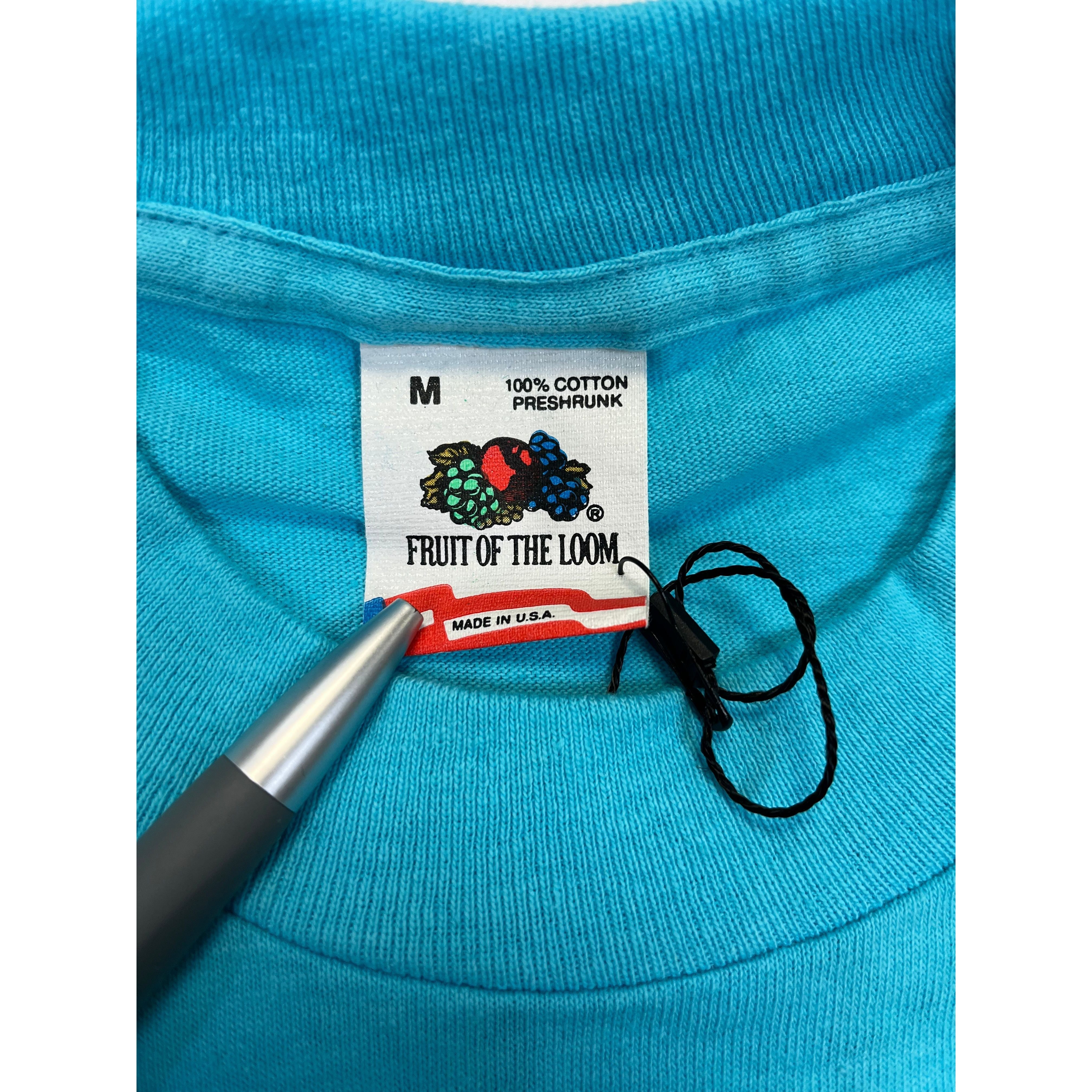 269049 (1990) Shit Happens, Sprint Car Racing Double Sided Blue T-Shirt m