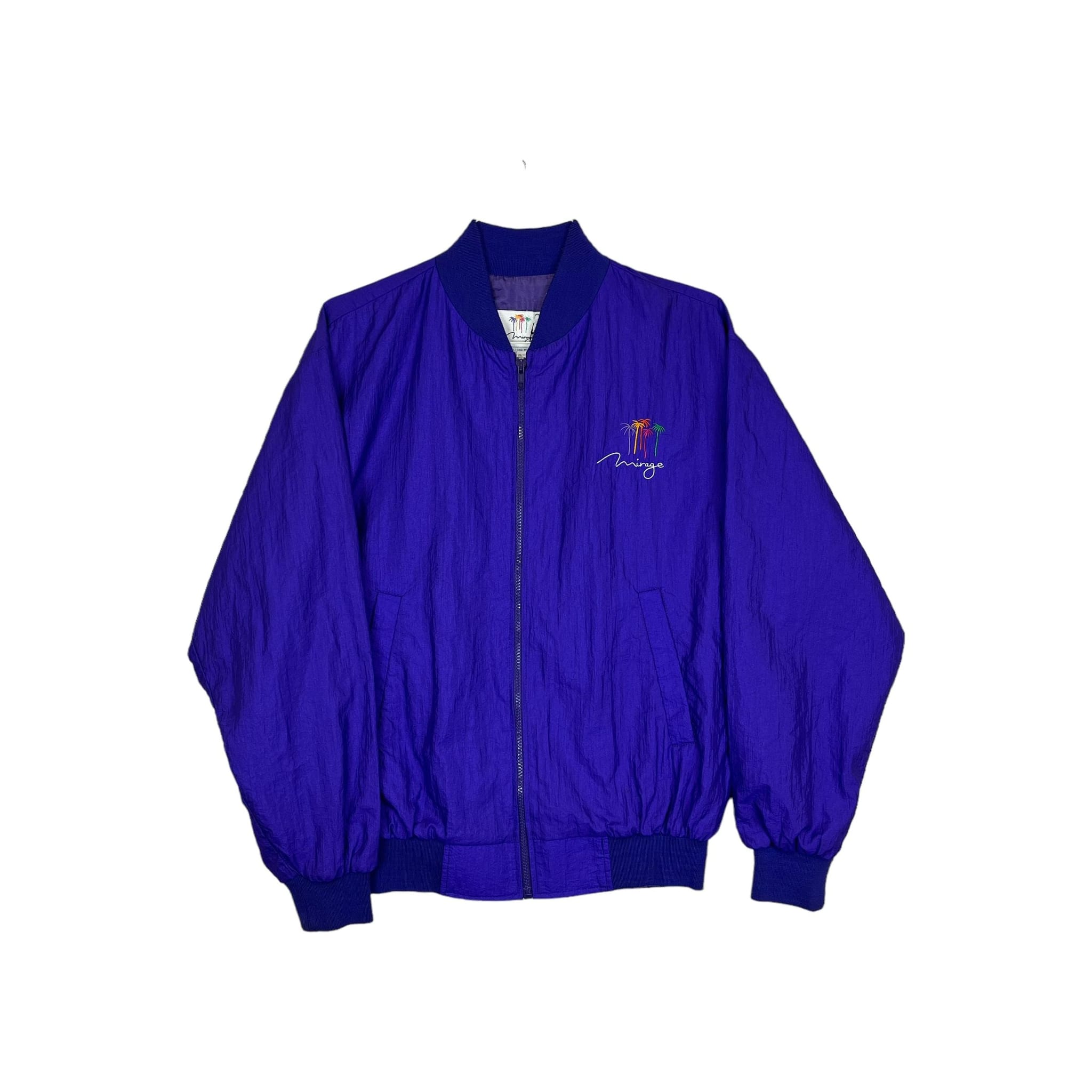 272624 (90s) Mirage Las Vegas Hotel Neon Purple Bomber Jacket