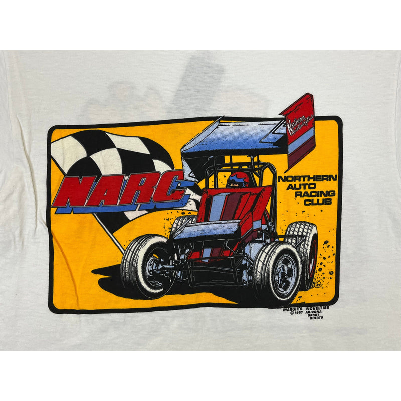 (1987) Backin' It In, Ain't a Sin NARC Racing Club White T-Shirt L