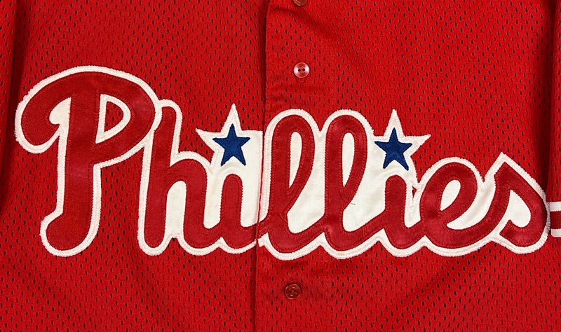 (90s) Philadelphia Phillies Majestic Mesh Red Jersey