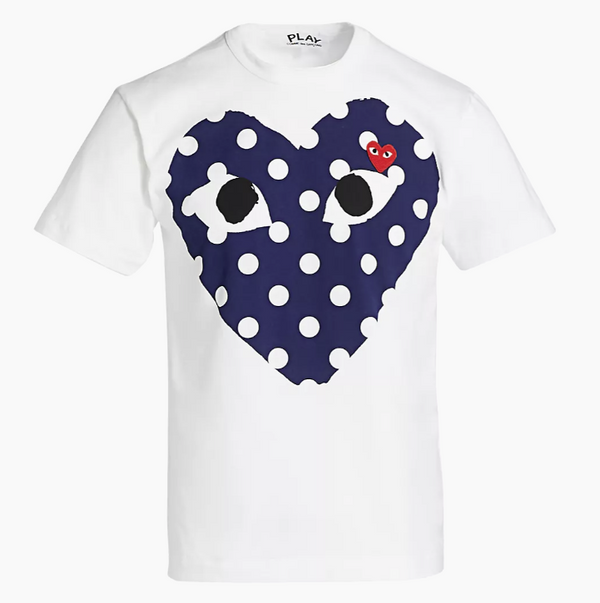 Comme des Garçons PLAY  Polka Dot Logo T-Shirt 'White'