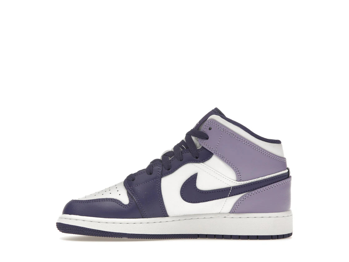 274530 Jordan 1 Mid White Sky J Purple (GS)