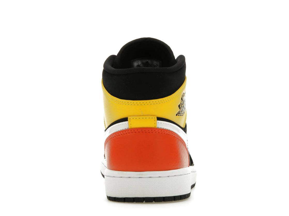 787805 Jordan 1 Mid Black Amarillo Orange