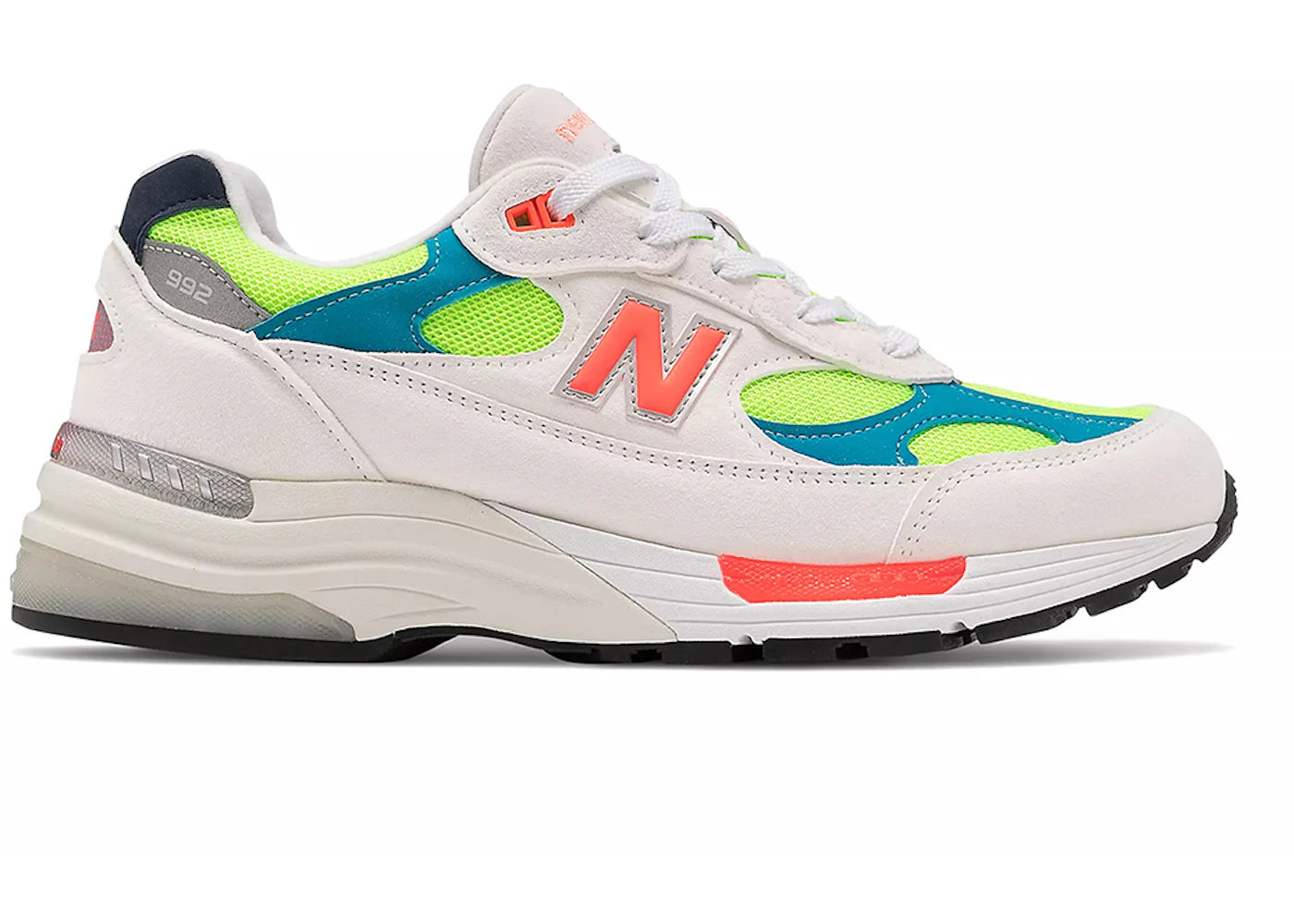 468820 New Balance 992 White Neon Cyan