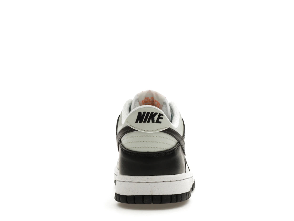 633693 Nike Dunk Low Black Bright Mandarin Mini Swoosh (GS)