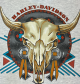 (1993) Harley Davidson Bull Horn Skull Lancaster T-Shirt