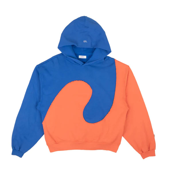 Comme des GarÃƒÂ§ons Swirl Fleece Hoodie 'Blue/Orange'