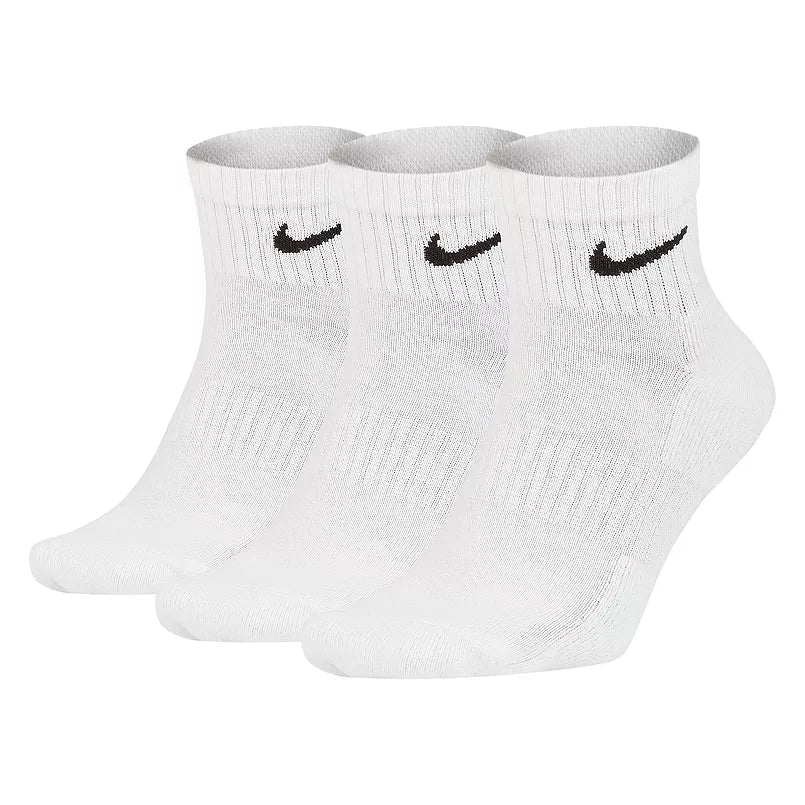 268256 Nike Everyday Plus Cushioned Ankle-Cut Training Socks (3 Pairs) - White