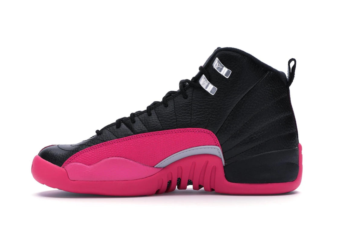 712810 Jordan 12 Retro Black Deadly Pink (GS)