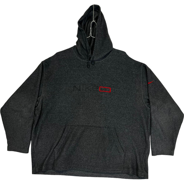 (90s) Nike Embroidered Logo Gray Fleece Hoodie