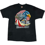 (1996) Harley Davidson USA Flag Eagle Pacific Hawaii Motorcycle T-Shirt