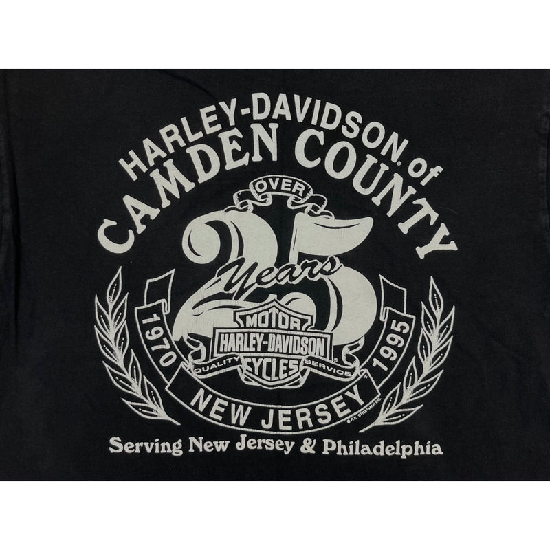 (90s) Harley Davidson Camden County 25th Anniversary 1995 T-Shirt