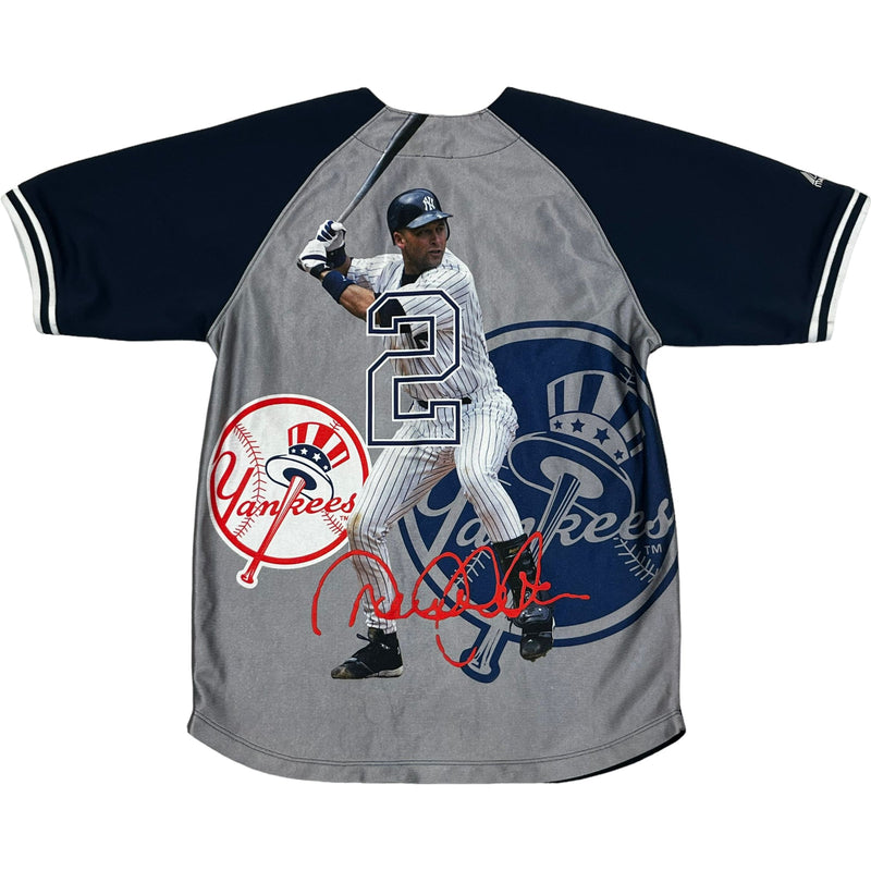 Derek Jeter Old School Majestic New York Yankees Baseball Jersey