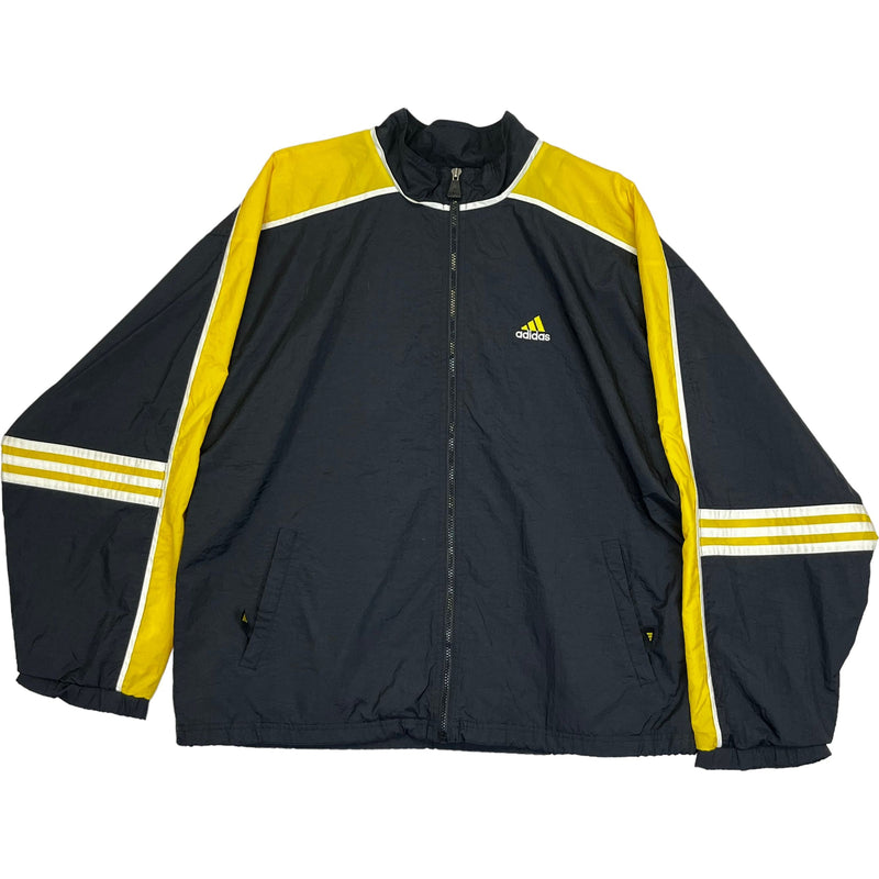 (90s) Adidas Yellow/Black Vtg Colorblock Windbreaker