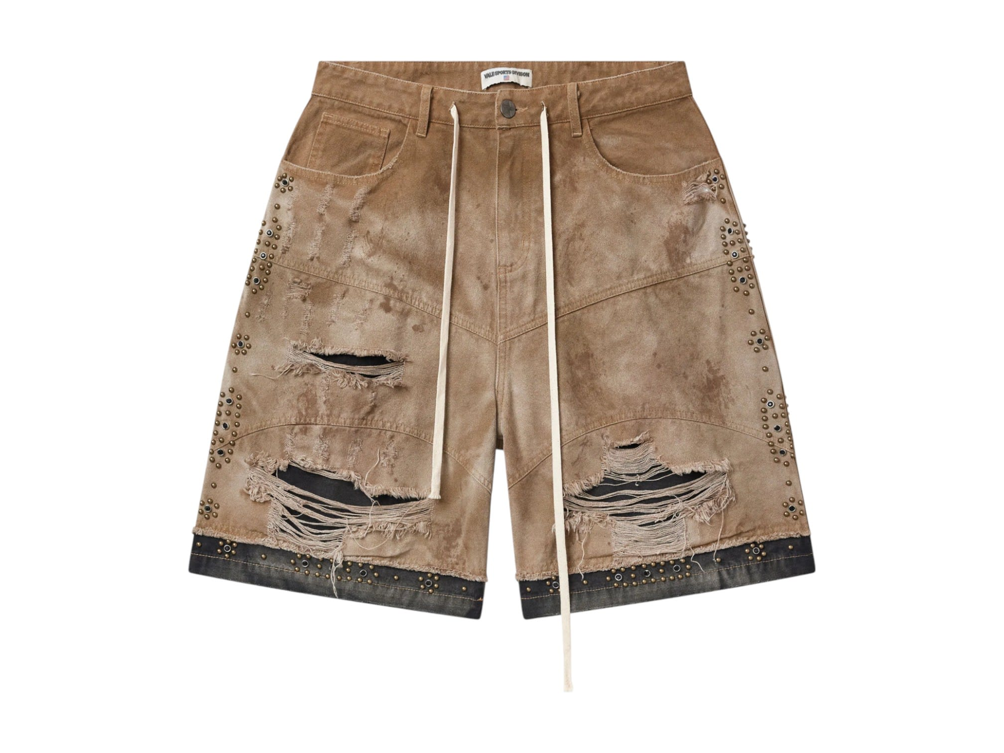 SP1959 Vale Forever Sports DIV Black Pearl Denim Shorts Desert Tan Black