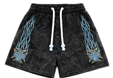 SP11073 Floor 914 Skystricker Shorts 'Light Blue/Grey Wash'