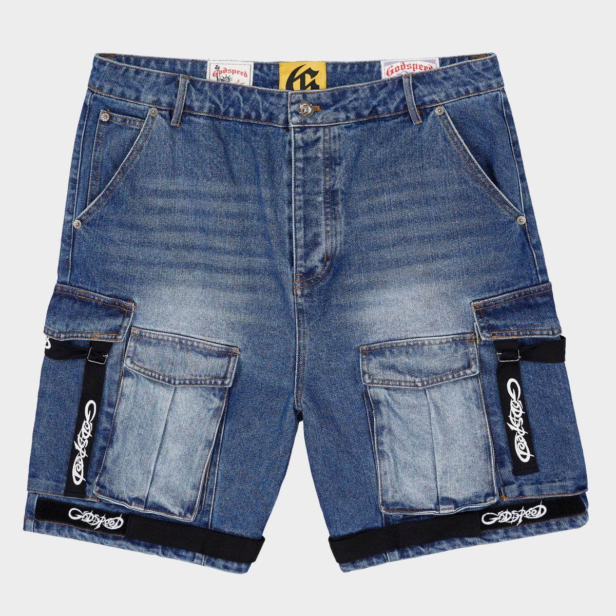SP15774 Godspeed Utility Denim Shorts Blue/Black