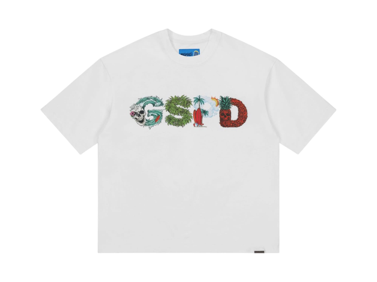 SP10581 Godspeed Surfs Up T-Shirt White