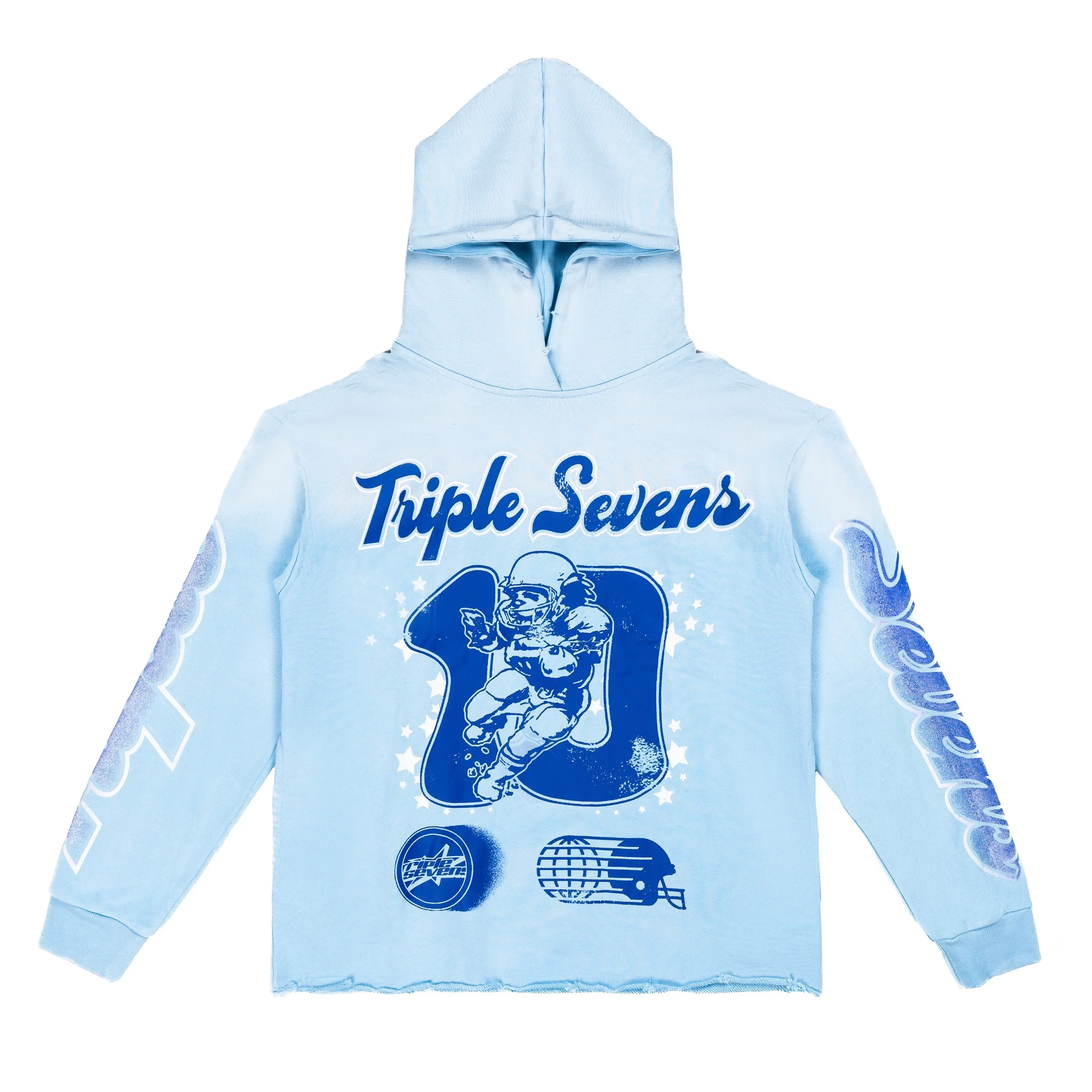 813422 Triple Sevens All Star Football Hoodie Blue