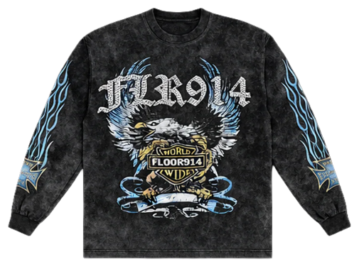 SP11068 Floor 914 Skystricker L/S Tee 'Light Blue/GreyWash'