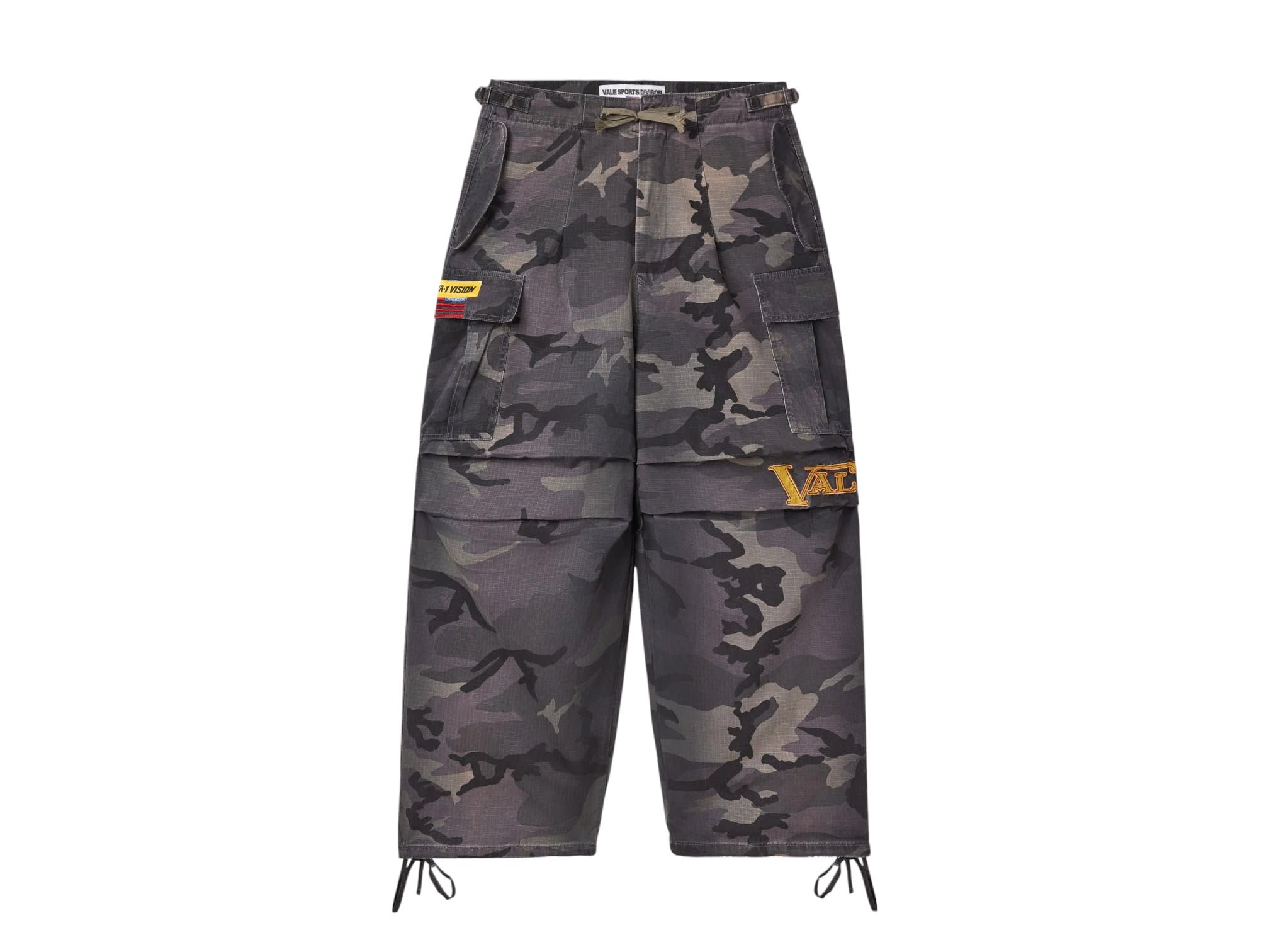 SP1910 Vale Forever DIV Parachute Cargo Pants Black Camo