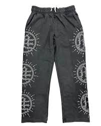 SP3303 ‘Eclipse’ Grey Acid Wash Rhinestone Sweats