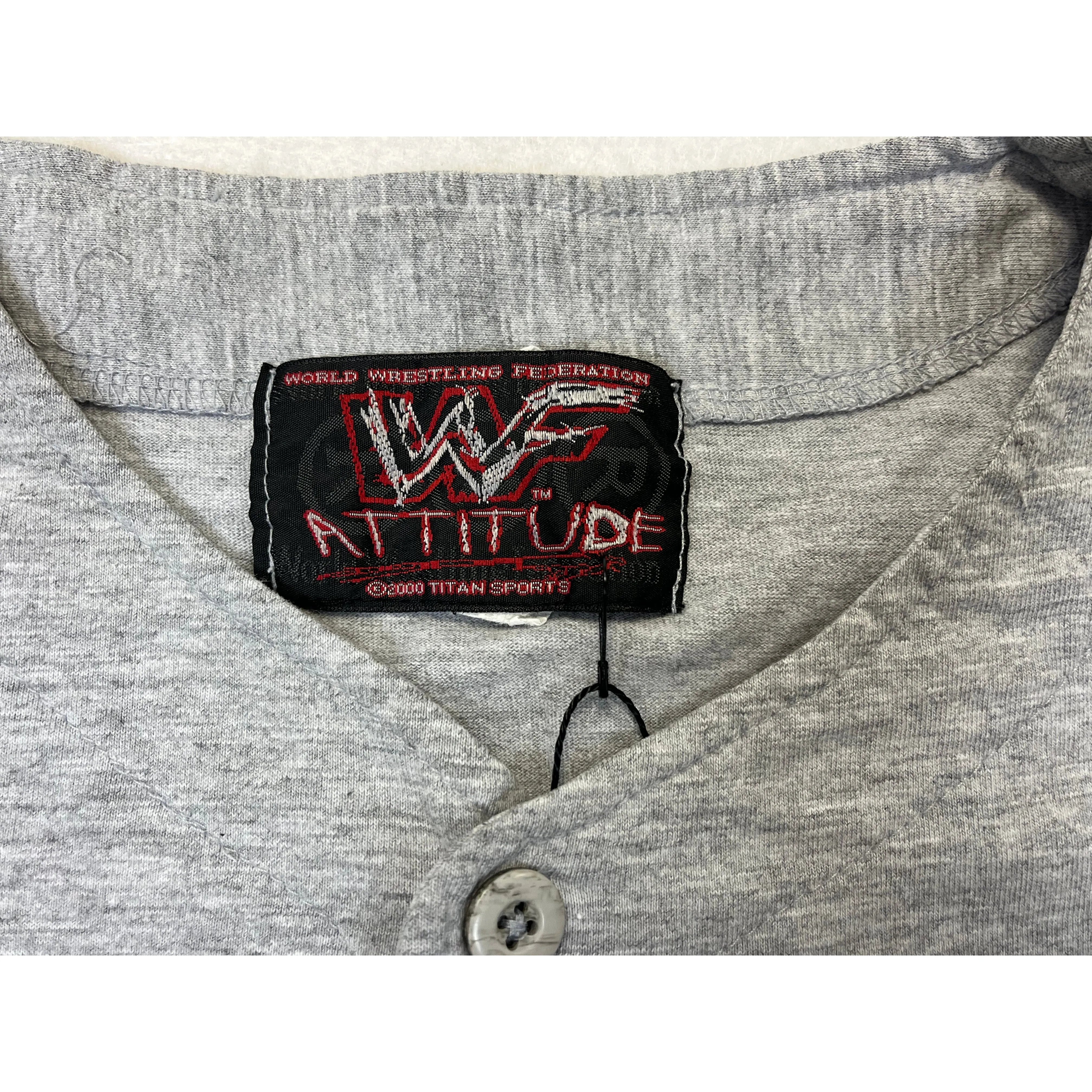 271336 (2000) The Rock WWF 'Layin' the Smack Down' Cotton Baseball Jersey