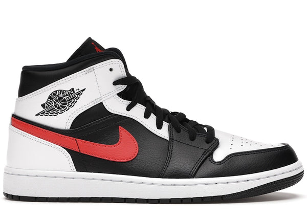 Jordan 1 Mid Black Chile Red White