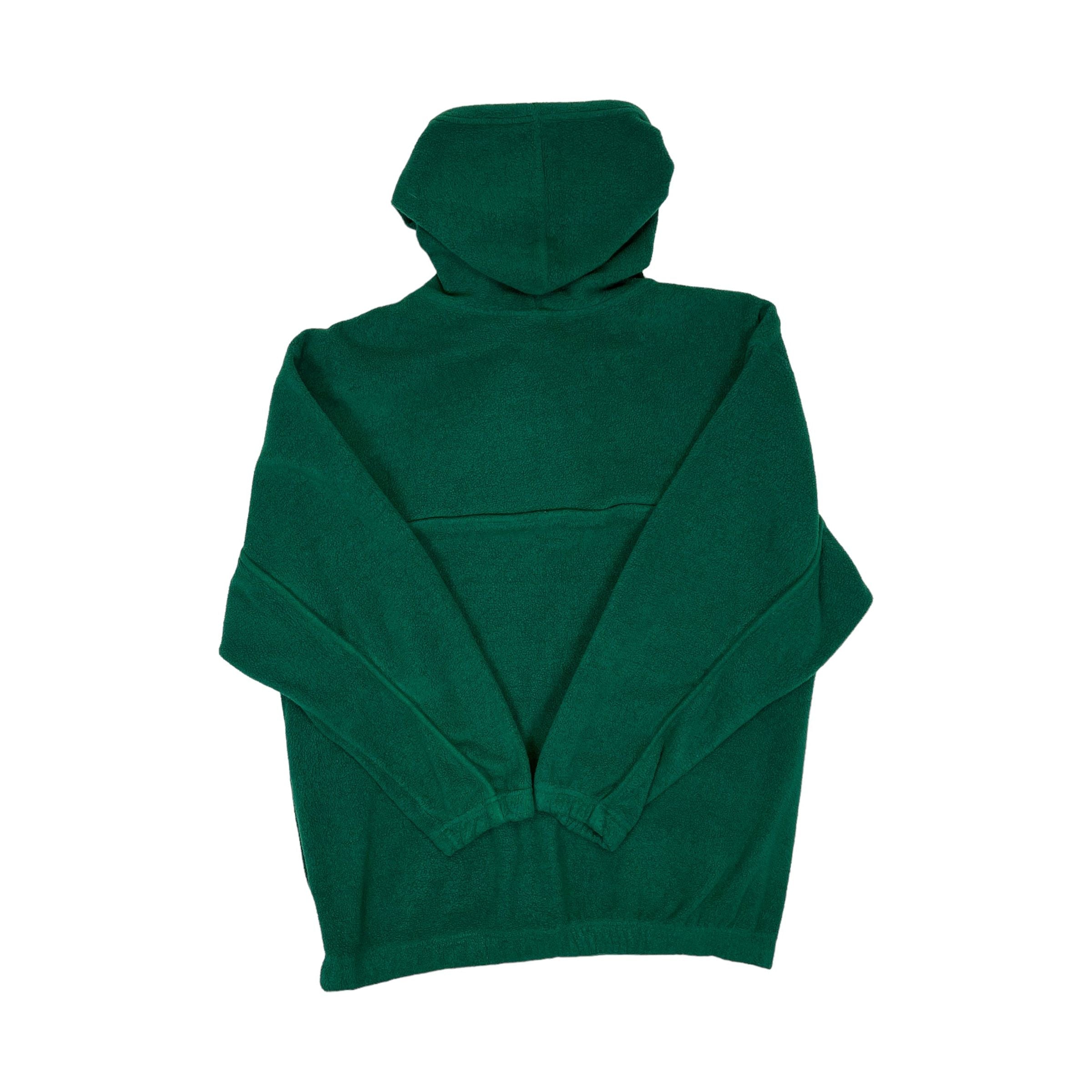 271318 (90s) Jerzees 1/4 Zip Green Fleece Hoodie