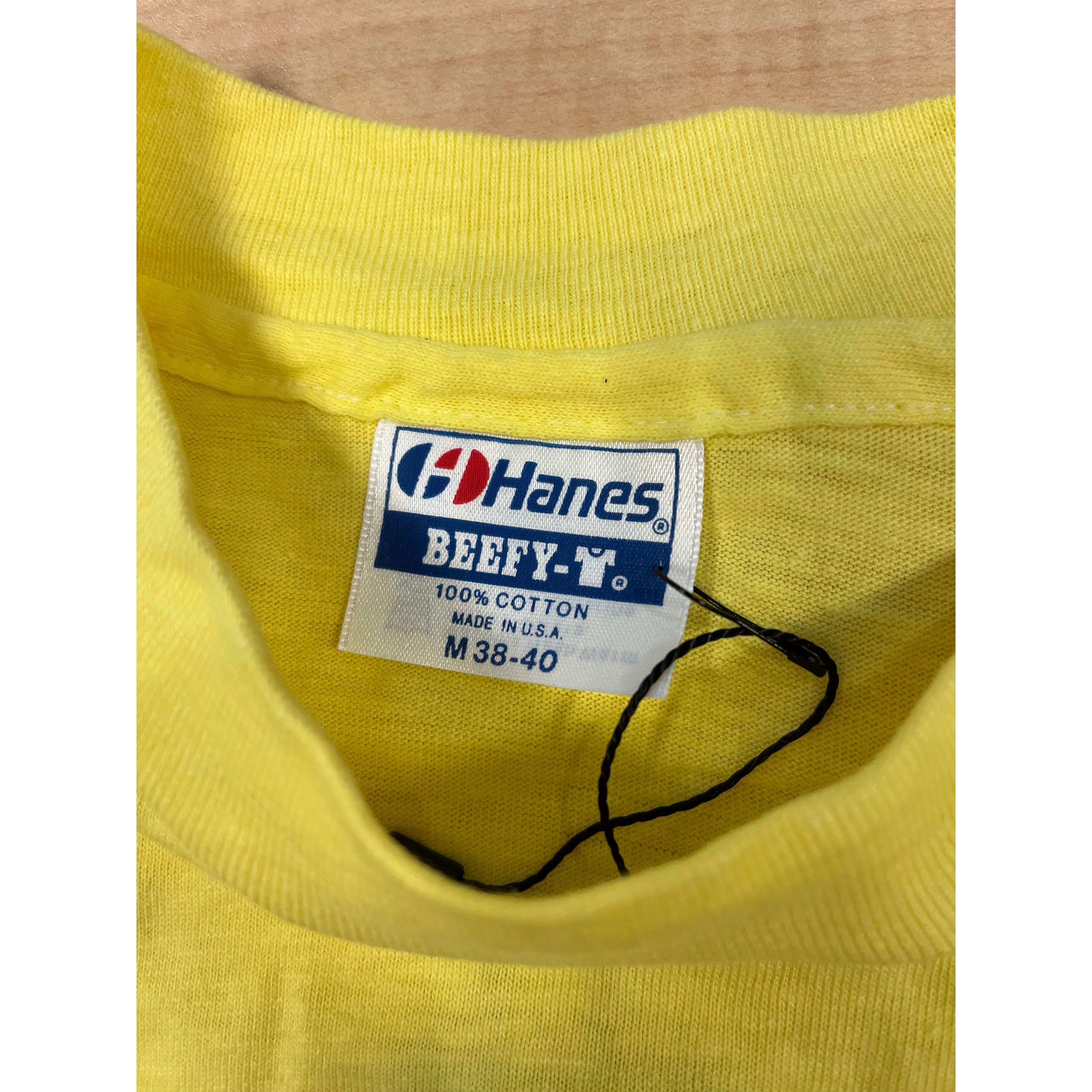 268894 (1986) Dirt Track Racing The Most Fun.. With Your Pants On Yellow T-Shirt m