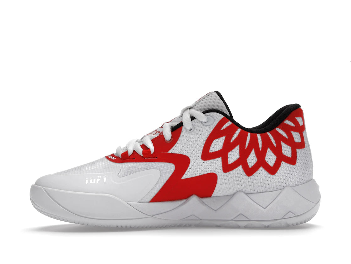 SP14244 Puma LaMelo Ball MB.01 Lo Team Colors White High Risk Red