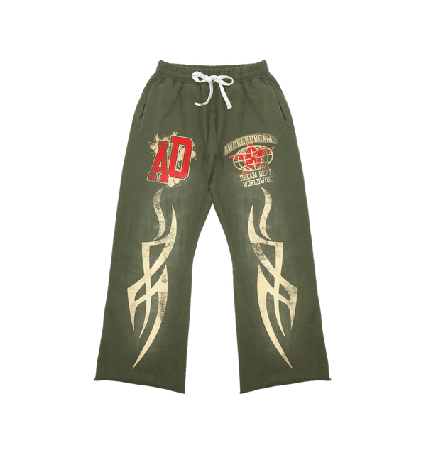 Awoken Dreams Olive Varsity Sweatpants