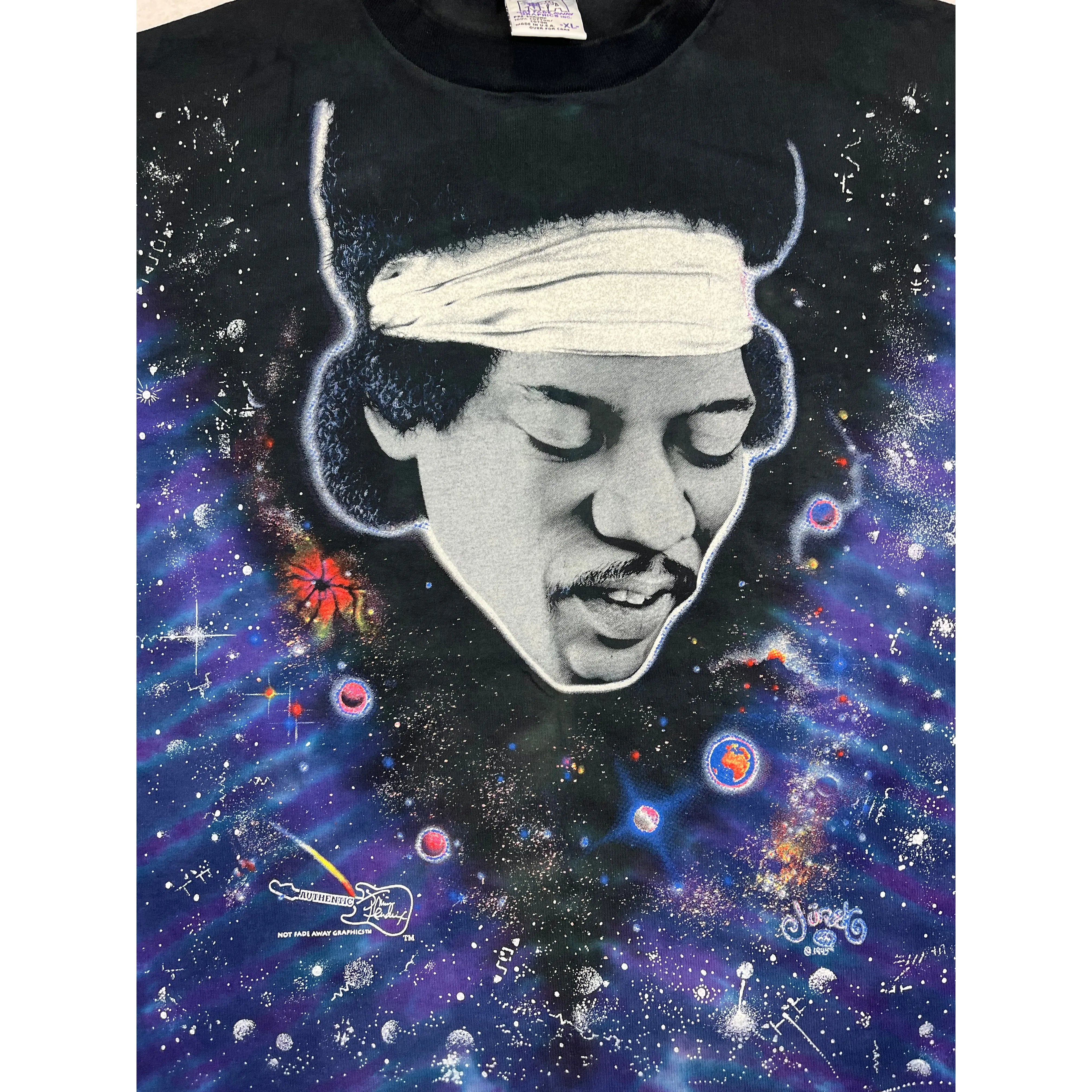 326460 (1995) Jimi Hendrix Tie Dye Galaxy All Over Print T-Shirt