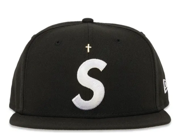 Supreme Gold Cross S Logo New Era 'Black'