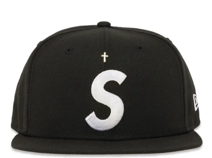 Supreme Gold Cross S Logo New Era 'Black'