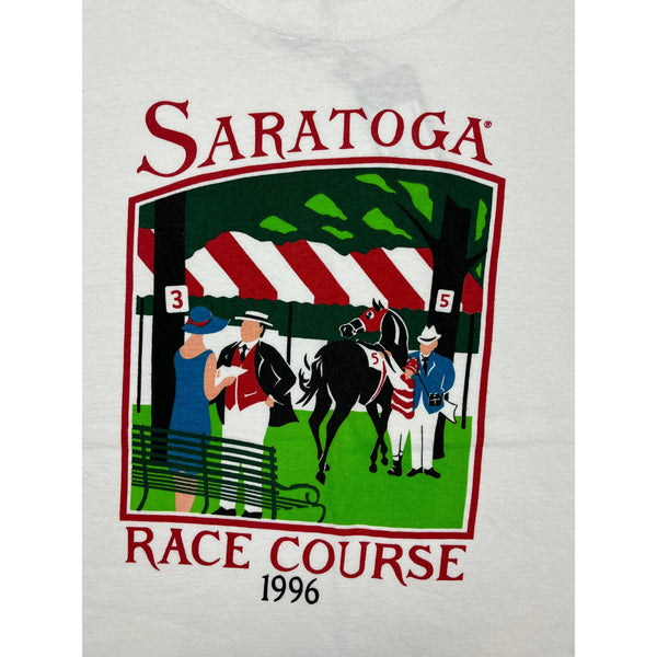 (1996) Saratoga Horse Racing Course Jockey Graphic T-Shirt