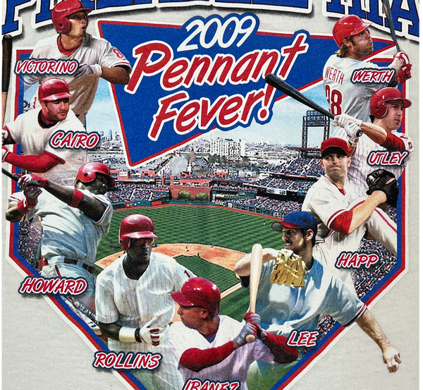 (2009) Philadelphia Phillies Playoffs Players Photo T-Shirt