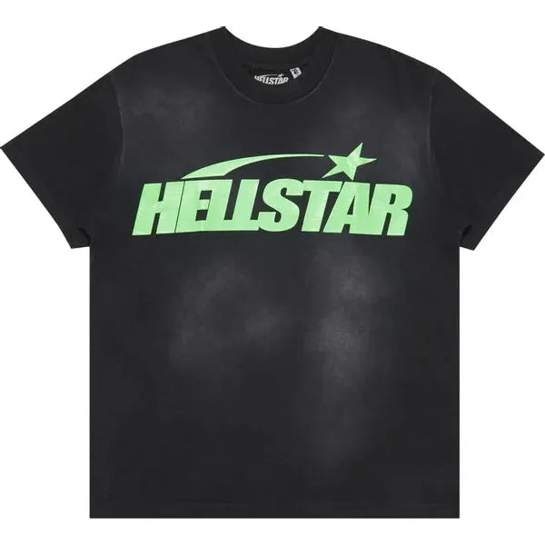 Hellstar Classic T-Shirt (Gel Print) 'Black/Green'