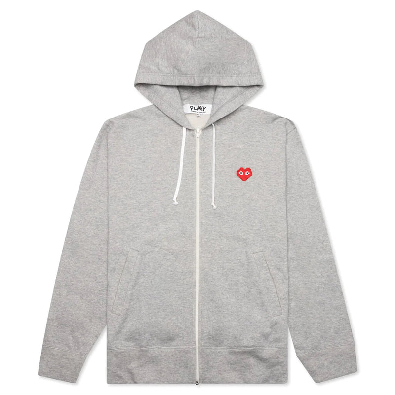 COMME DES GARCONS PLAY X THE ARTIST INVADER HOODED SWEATSHIRT