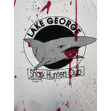 (90s) Lake George Shark Hunters Club Blood Splatter T-Shirt