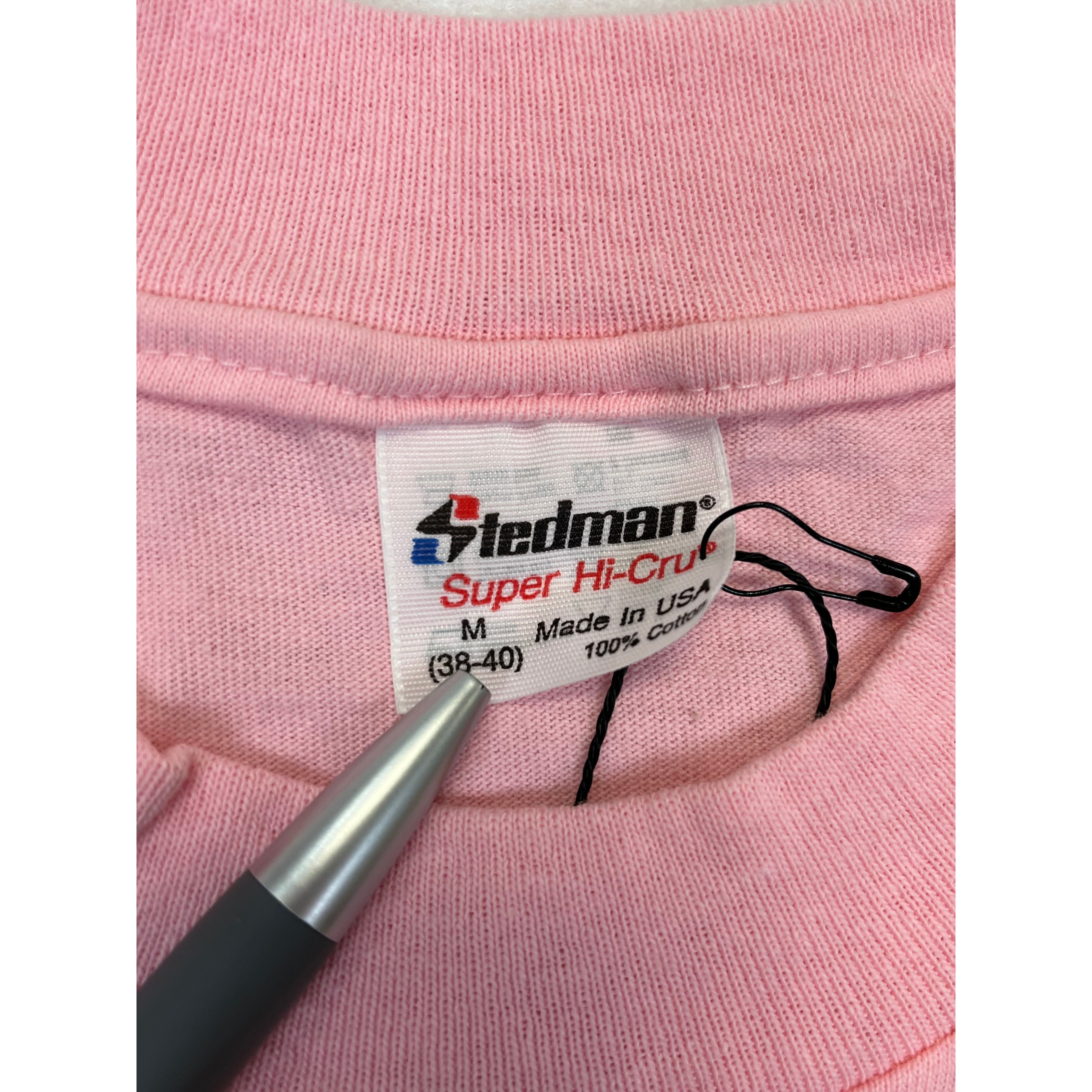 269057 (1990) Shit Happens, Sprint Car Racing Double Sided Light Pink T-Shirt