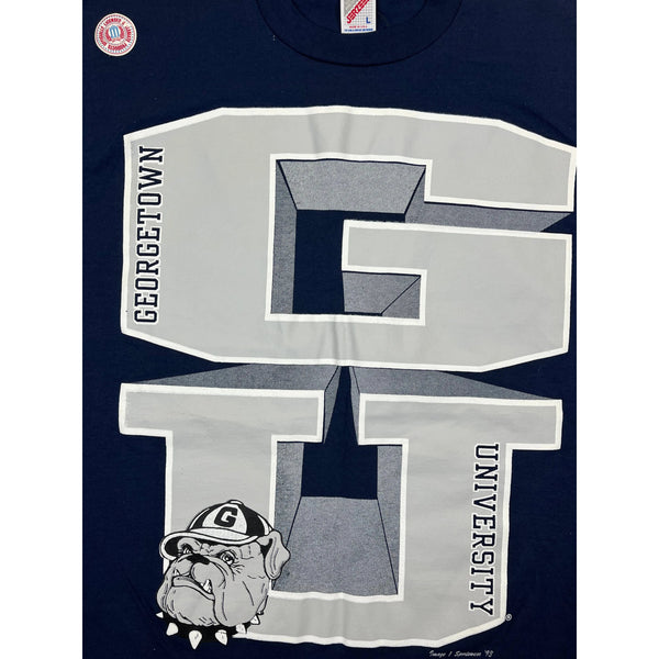 (1993) Georgetown University Bulldogs NCAA GU T-Shirt