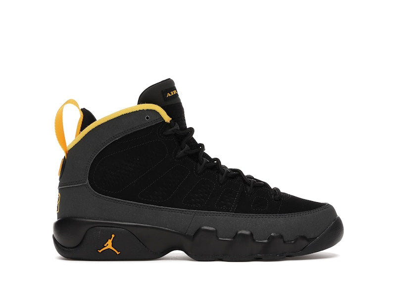 623646 Air Jordan 9 Retro Dark Charcoal University Gold (GS)