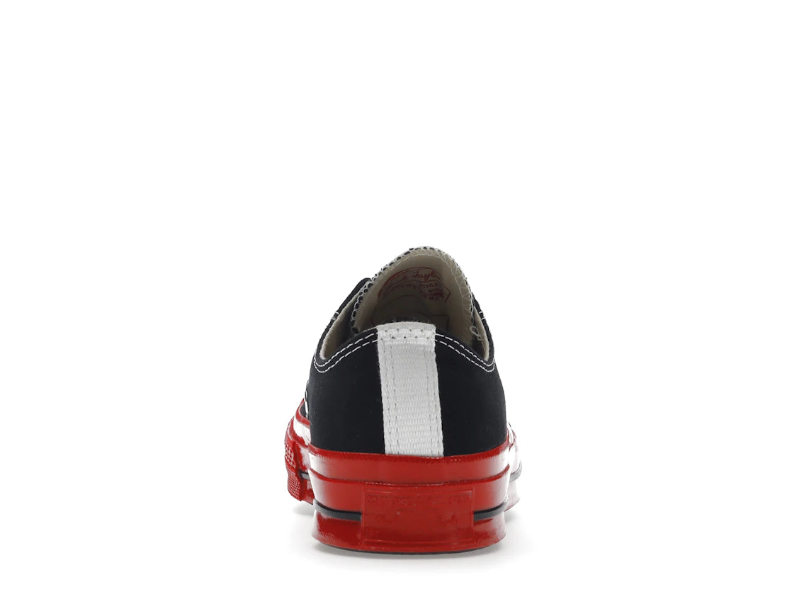 588834 Comme des Garcons PLAY Converse Chuck Taylor All Star 70 Ox Black Red Midsole