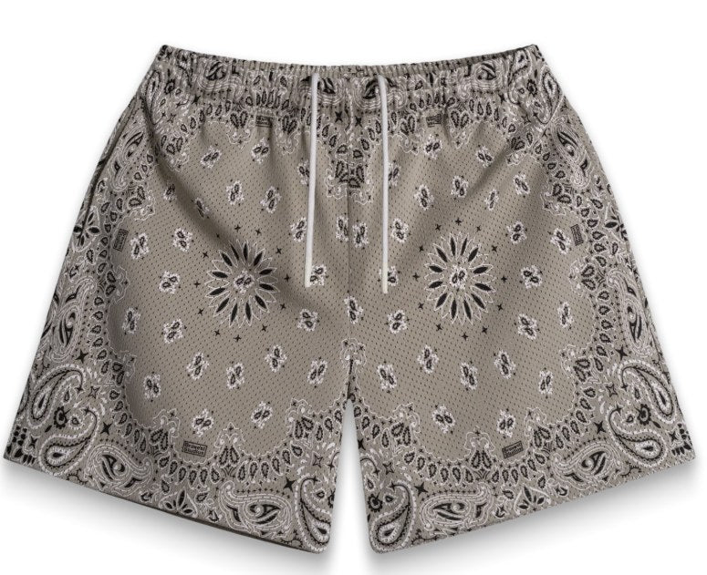 261042 Bravest Studios Khaki Paisley Shorts